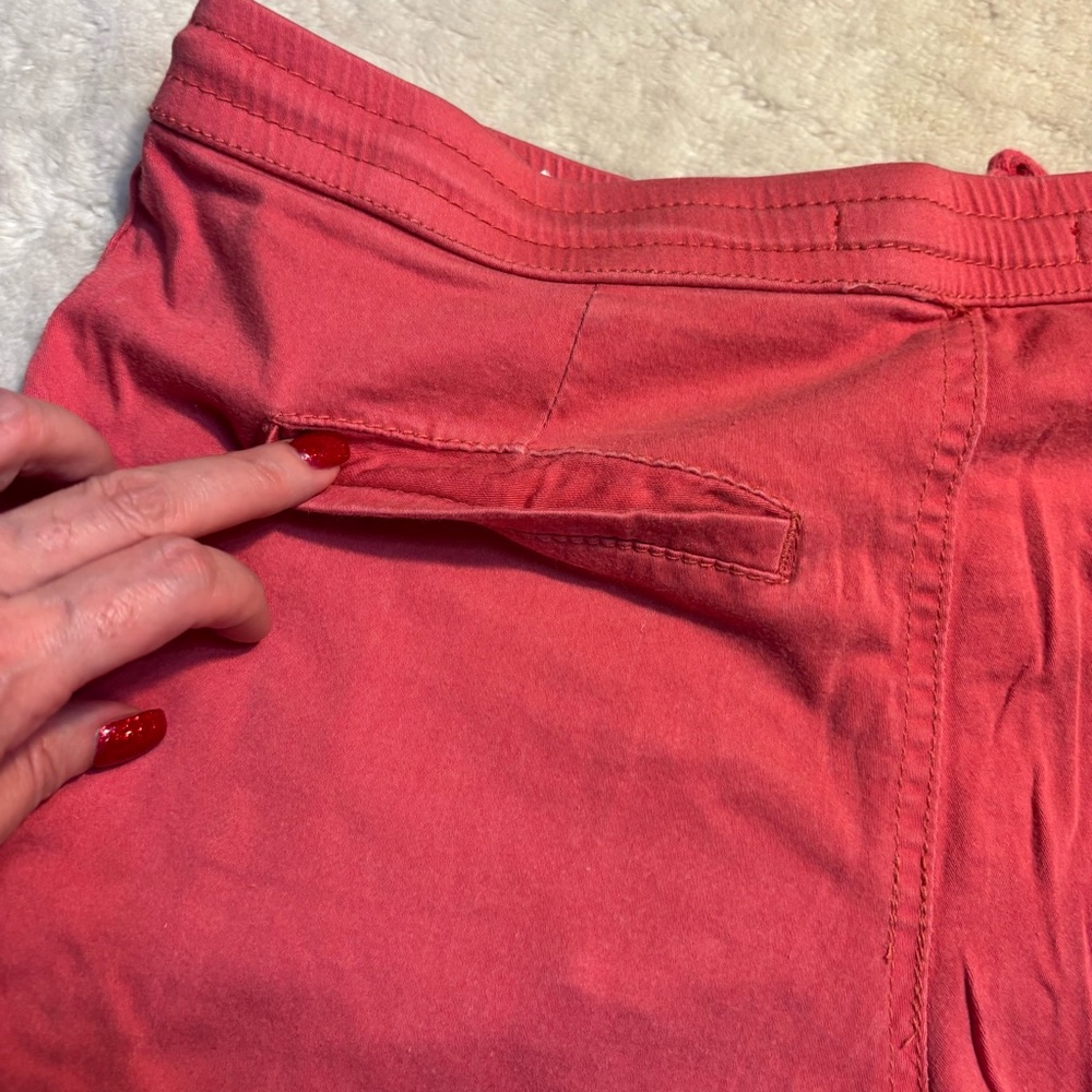 UNIONBAY Shorts Lg Juniors Watermelon Pink Maribeth Sateen Pull-On Drawstring - Picture 6 of 10